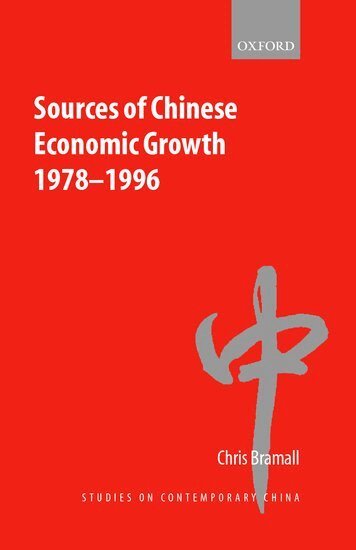 Chris Bramall - Sources of Chinese Economic Growth, 1978-1996, Inbunden