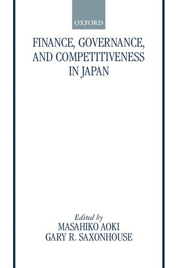 Finance, Governance, and Competitiveness in Japan 1