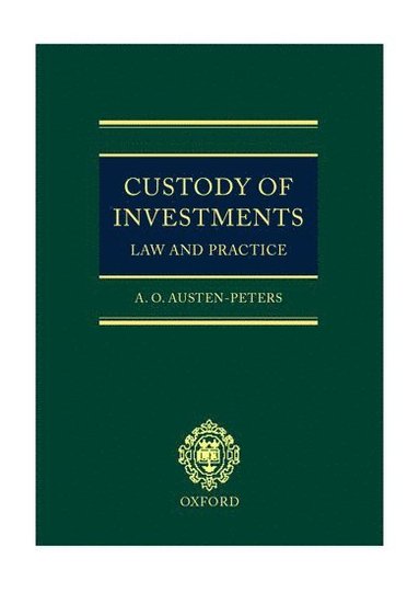 bokomslag Custody of Investments: Law and Practice