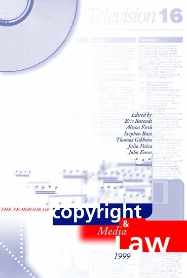 Eric Barendt, Eric Barendt, Alison Firth, Stephen Bate, John Enser, Thomas Gibbons - Yearbook of Copyright and Media Law: Volume V, 2000, Inbunden