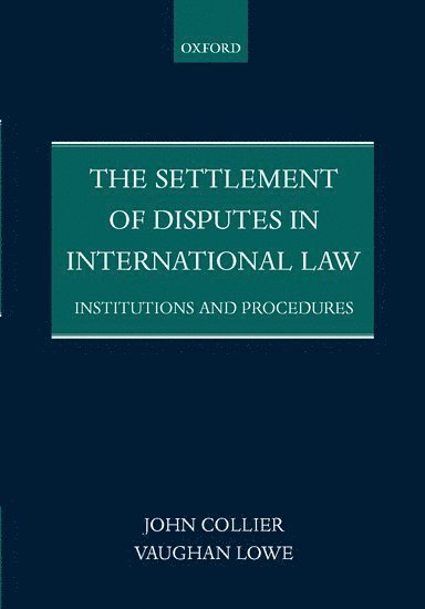 Settlement of Disputes in International Law 1