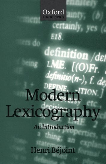 bokomslag Modern Lexicography
