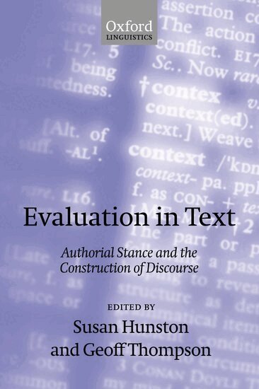 Hunston, Thompson - Evaluation in Text, Häftad