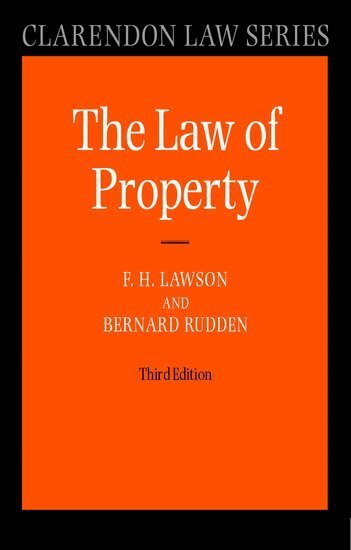 F H Lawson, Bernard Rudden - Law of Property, Häftad