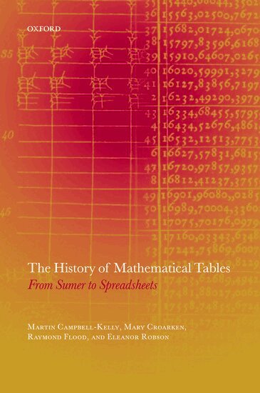 Martin Campbell-Kelly, Mary Croarken, Raymond Flood, Eleanor Robson - The History of Mathematical Tables, Inbunden