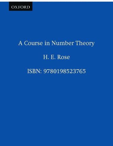 bokomslag A Course in Number Theory