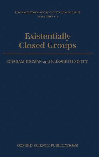 bokomslag Existentially Closed Groups