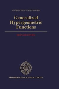 bokomslag Generalized Hypergeometric Functions