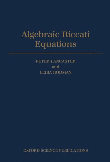 bokomslag Algebraic Riccati Equations