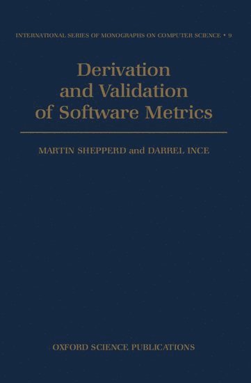 bokomslag Derivation and Validation of Software Metrics