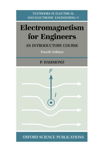 P. Hammond - Electromagnetism for Engineers, Inbunden