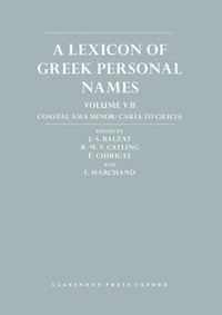 bokomslag A Lexicon of Greek Personal Names