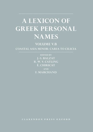 A Lexicon of Greek Personal Names 1