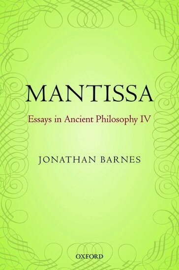 Jonathan Barnes, Maddalena Bonelli - Mantissa, Inbunden