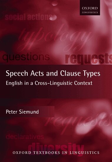 Peter Siemund - Speech Acts and Clause Types, Häftad