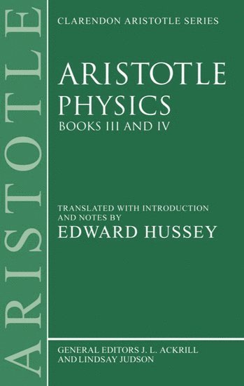 Aristotle - Physics Books III and IV, Häftad