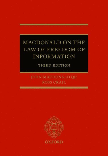 bokomslag Macdonald on the Law of Freedom of Information