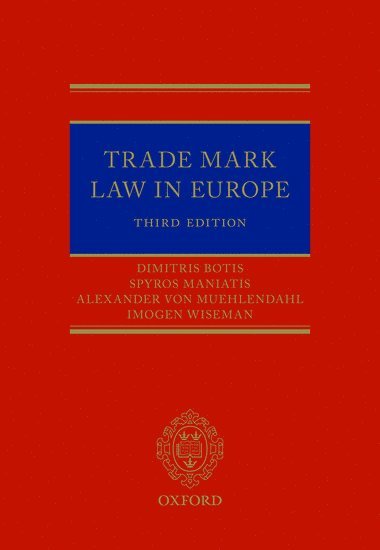 Trade Mark Law in Europe 3e 1