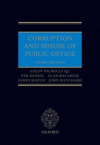 bokomslag Corruption and Misuse of Public Office