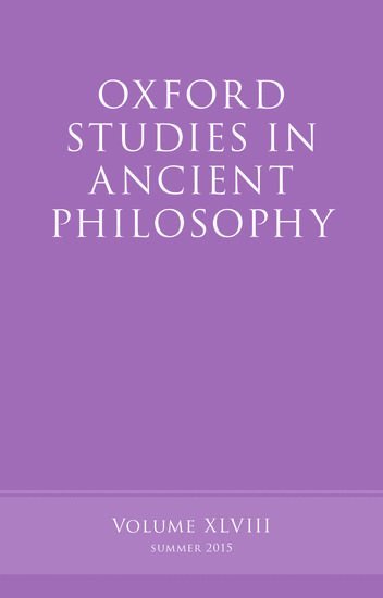 Oxford Studies in Ancient Philosophy, Volume 48 1