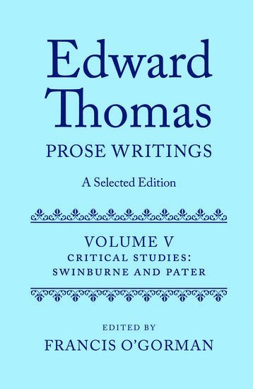 bokomslag Edward Thomas: Prose Writings: A Selected Edition