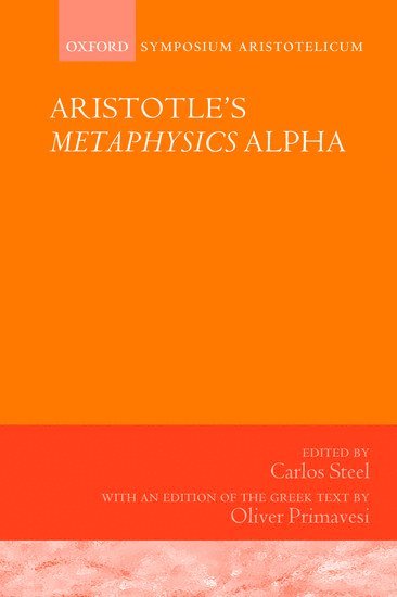 Aristotle's Metaphysics Alpha 1
