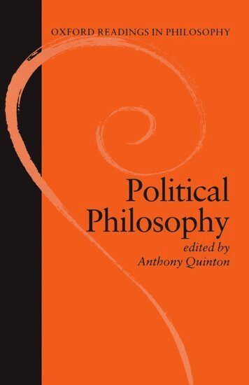 A. M. Quinton - Political Philosophy, Häftad