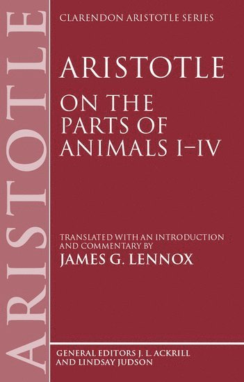 Aristotle: On the Parts of Animals 1