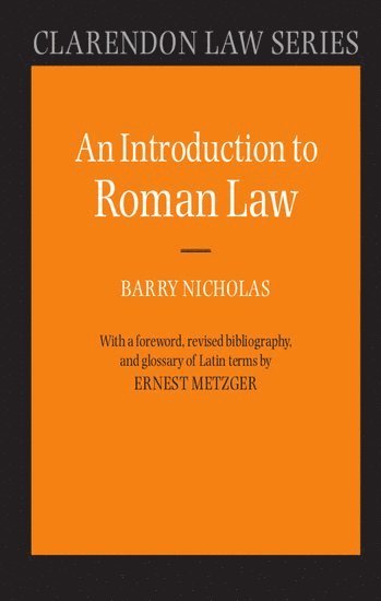 bokomslag An Introduction to Roman Law