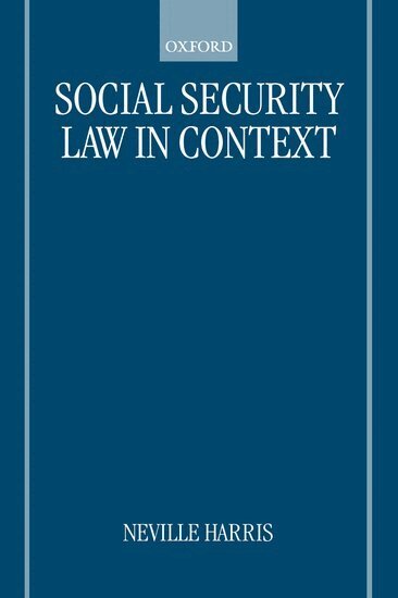 Harris, Harris - Social Security Law in Context, Häftad