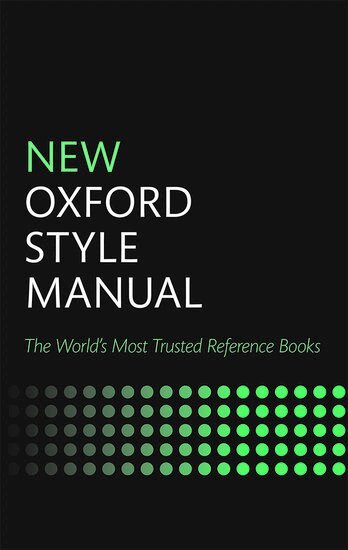 Oxford University Press, Oxford University Press - New Oxford Style Manual, Inbunden