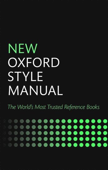 bokomslag New Oxford Style Manual