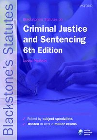 bokomslag Blackstone's Statutes on Criminal Justice & Sentencing
