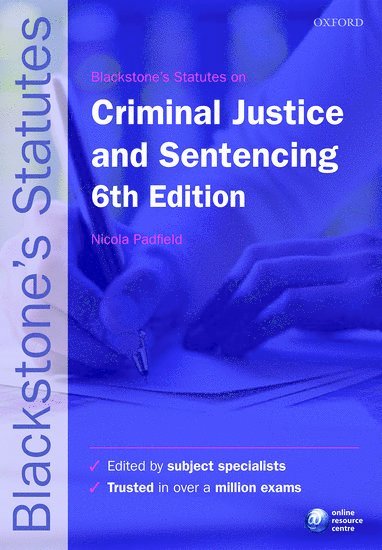 Blackstone's Statutes on Criminal Justice & Sentencing 1