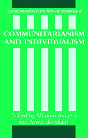 bokomslag Communitarianism and Individualism