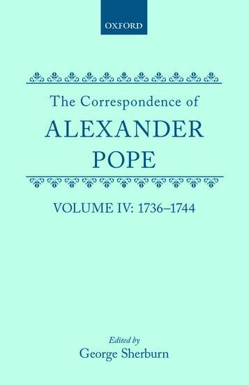 Alexander Pope, George Sherburn - The Correspondence of Alexander Pope, Inbunden