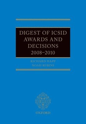 bokomslag Digest Of Icsid Awards & Decisions 20082