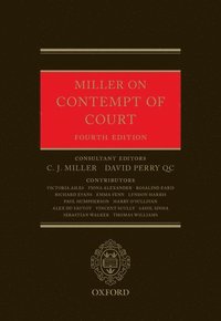 bokomslag Miller on Contempt of Court