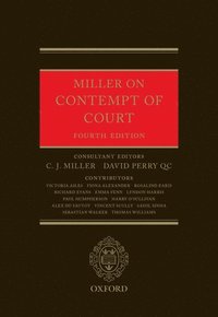 bokomslag Miller on Contempt of Court