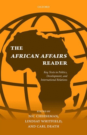 Nic Cheeseman, Nic Cheeseman, Lindsay Whitfield, Carl Death - The African Affairs Reader, Inbunden