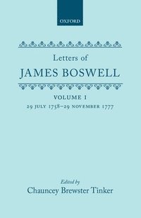 bokomslag Letters of James Boswell V 1 C