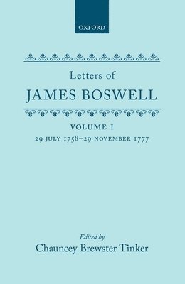 Tinker, TINKER - Letters of James Boswell V 1 C, Inbunden