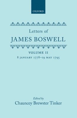 bokomslag Letters of James Boswell V 2 C