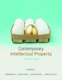 bokomslag Contemporary Intellectual Property: Law and Policy
