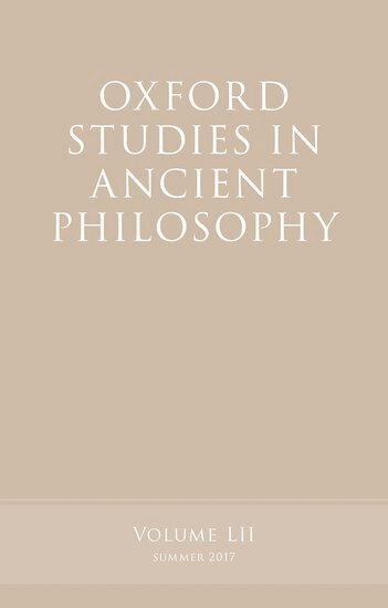 Victor Caston - Oxford Studies in Ancient Philosophy, Volume 52, Häftad