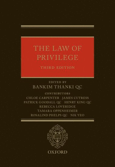 bokomslag The Law of Privilege
