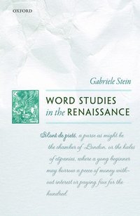 bokomslag Word Studies in the Renaissance