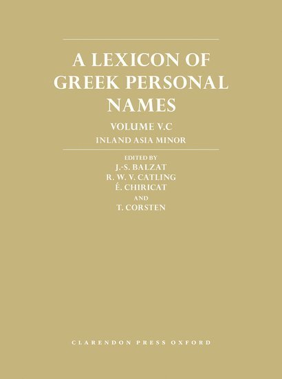 A Lexicon of Greek Personal Names