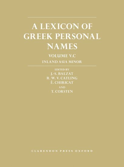 A Lexicon of Greek Personal Names 1