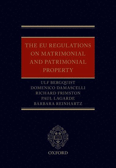 bokomslag The EU Regulations on Matrimonial and Patrimonial Property